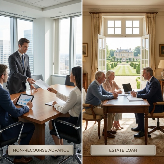 non-recourse advance vs estate loan Maine - cost and risk comparison