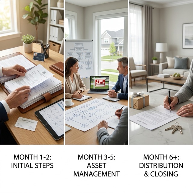 probate timeline Rhode Island - month-by-month estate administration schedule